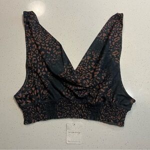 🆕Free People | Intimately Free People | Animal Print Cowl Neck Bralette Sz Small